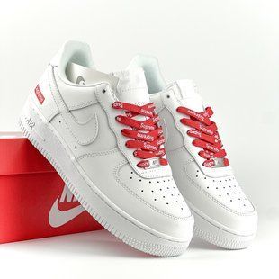 Nike air 1 low x Supreme white B0022-6-40 фото