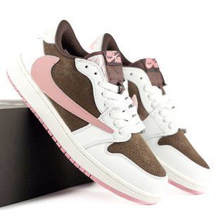 Nike air Jordan 1 low x Travis Scott Pink B618-10-41 фото